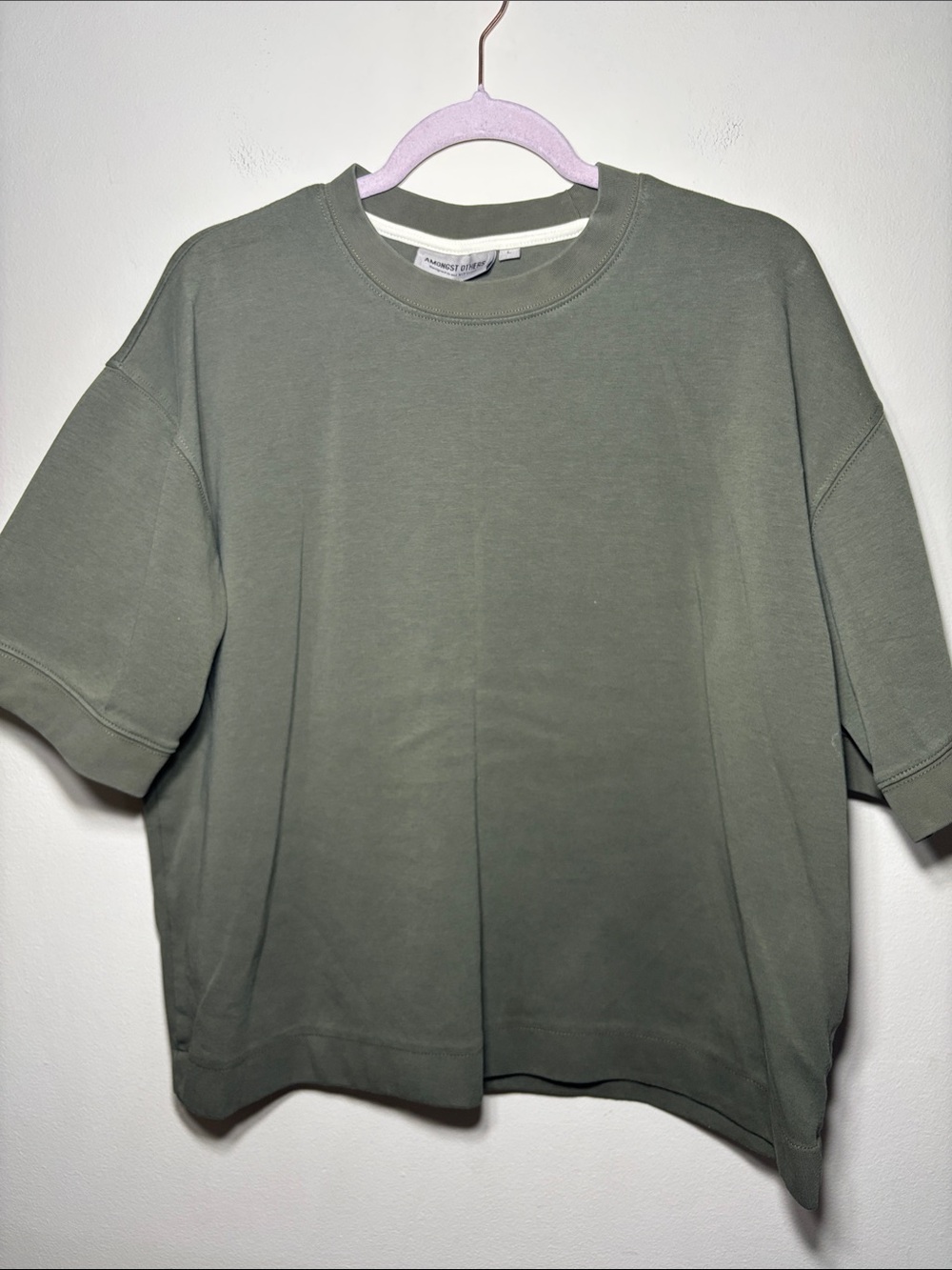 Amongst Others Heavyweight Olive Crewneck Tee